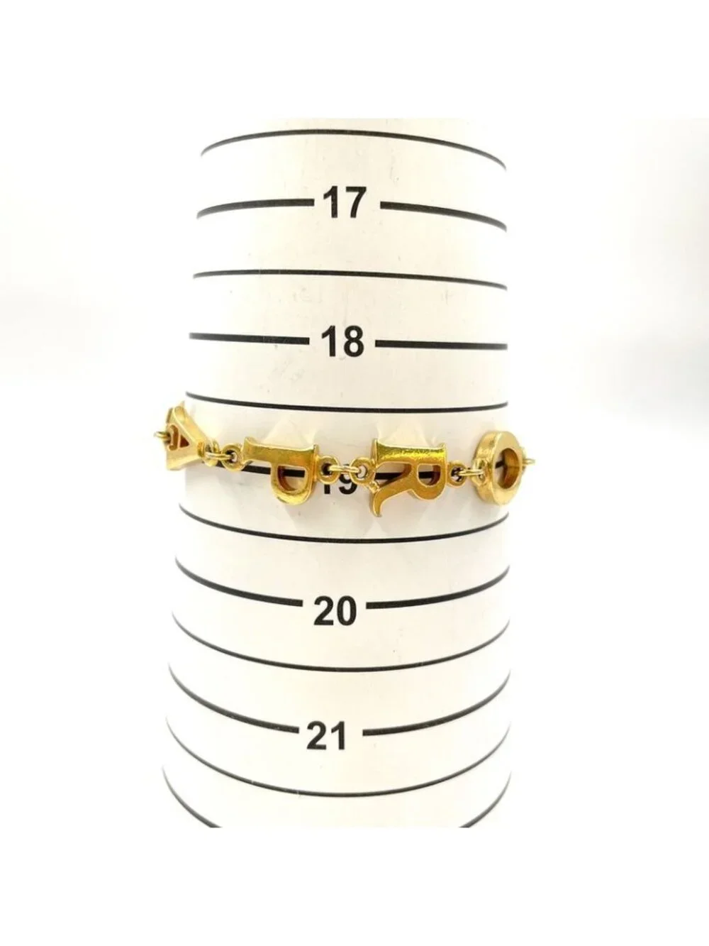 Dior Logo Gold Plated Bracelet Bangle - Picture 3 of 8